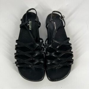 Earth Slingback Strappy Sandal Buckle Leather Open toe 6.5